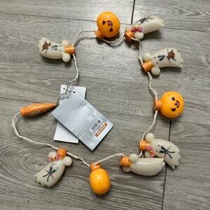 Amscan Ghost and Pumpkin String Lights - Orange and White
